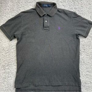 Polo Ralph Lauren Shirt Mens Medium Short Sleeve Slub Knit Business Casual Basic